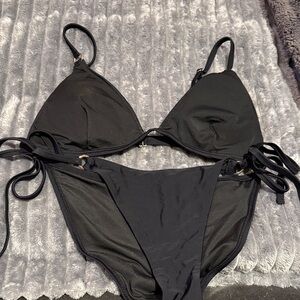Classic Black Triangle Bikini size large